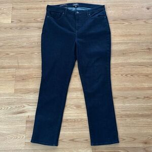 NYDJ Womens Sheri Slim Lift Tuck Jeans 14 Button Detail High Rise Waist Polished